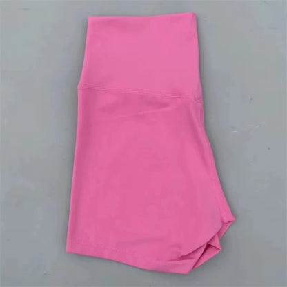 Sexy Solid Color Women Fitness Sport Short High Waist Athletic Yoga Short Leg Cycling Comprehensive Training Jogging Squat Proof