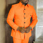 Safari Men's Suits For Business Elegant Single Breasted Blazer Lining 2 Piece Jacket Pants Outfits Regular Length Blazer