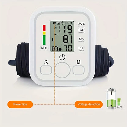 Medical Digital Arm BP Blood Pressure Monitor Automatic Tensiometer Tonometer Sphygmomanometer Heart Rate Pulse Meter Oximeter