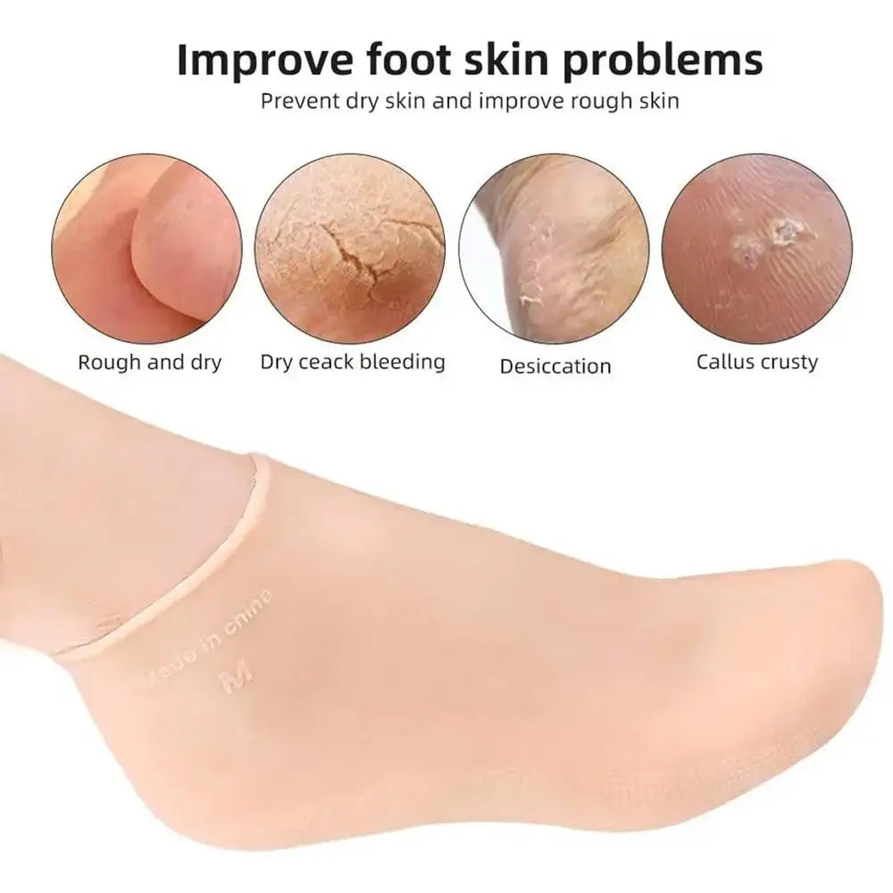 1-5pairs Moisturizing Foot Socks,Silicone Socks for Dry Cracked Feet Women's Foot Socks Cracked Dead Skin Remove Protector