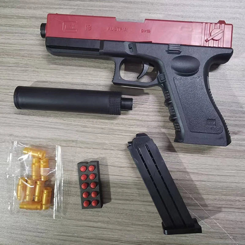 2026 Newest Shell Ejecting Airsoft Soft Bullet Toy Gun Pistol Outdoor Shooting Game Kids Boys Gift