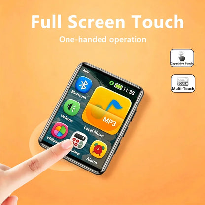 KEBIDUMEI MP3 Player with 2.0" Touch Screen Bluetooth Walkman for Music Player Support Photo Radio Alarm Video E-book Recorder