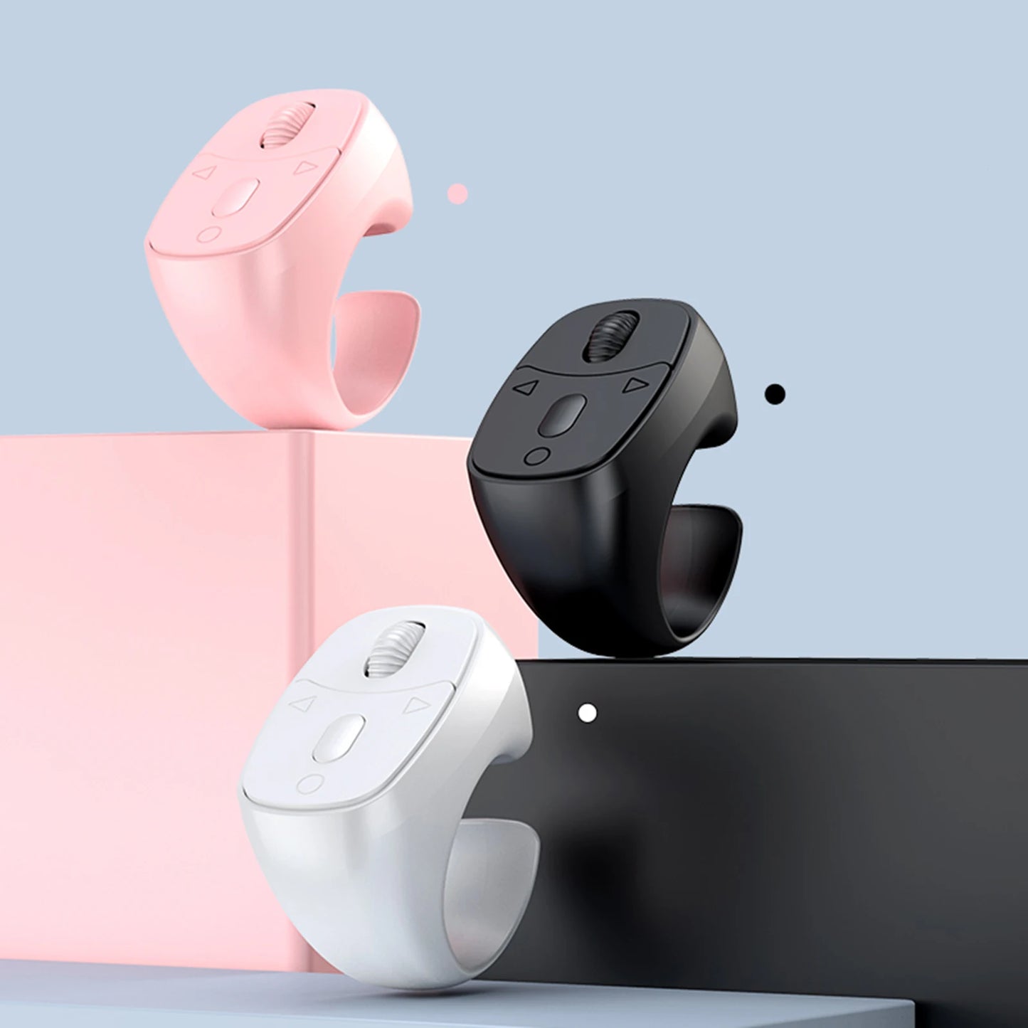 Zdalna mysz w kształcie pierścionka na palec zgodna z Bluetooth 5.3, zdalne sterowanie na palec, bezprzewodowy spust migawki aparatu, przycisk do selfie