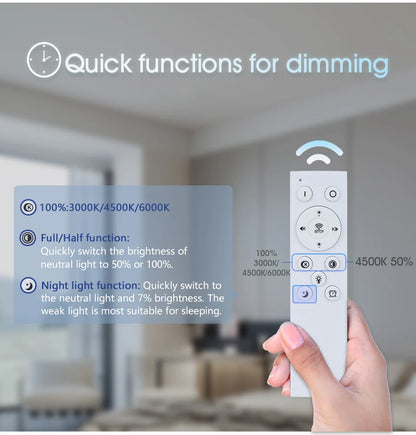 MARPOU Smart ceiling lamp led lamp for bedroom ceiling lights with Remote control Dimmable led lights for room Living room