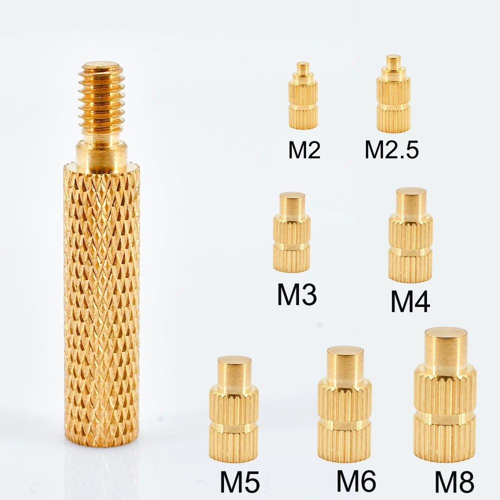 Brass Heat Set Insert Nut Tool Soldering Iron Hot Melt M3 Threaded Inserts Pressed Fit for 3D Printer Plastic Case Insertion Nut