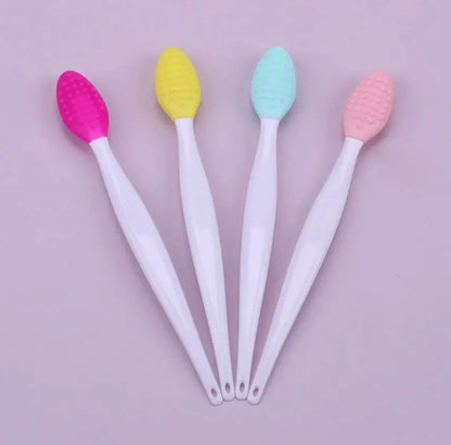 1PC/4PCS  Beauty Skin Care Wash Face Silicone Brush With Replacement Head Exfoliating Nose Clean Blackhead Removal Brushes Tools