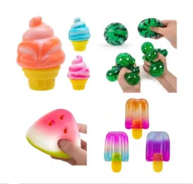 100+ Mystery Fidget Toy Blind Box ,Simulated Food,Antistress Foot Squishy Toy, Squeeze Toy, Mochi Squishy, Stress Reliever Toys