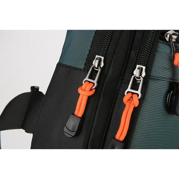 Portable Waterproof Men’s Chest Bag, Lightweight Crossbody Backpack, Black Army Green Lake Green Optional for Outdoor Daily Use
