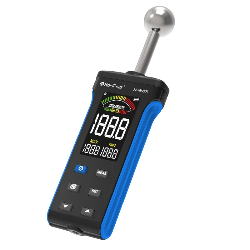 BTMETER Wood Moisture Meter - Pinless Moisture Detector Measur Depth 20-40mm Non-Destructive Moisture Tester with Masonry