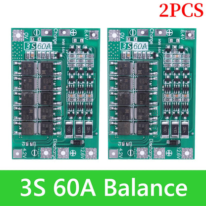 BMS 3S/4S 5A 10A 20A 25A 40A 60A Płytka zabezpieczająca ładowarkę do akumulatorów litowo-jonowych 18650 do wiertarki 12 V z funkcją wzmocnienia/balansu
