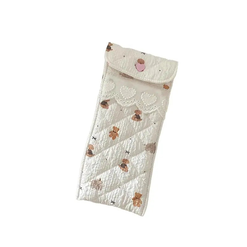 Stylish Quilted Glasses Holder Cute Kawaii Pouch Soft and Fun for Sunglasses and Eyeglasses