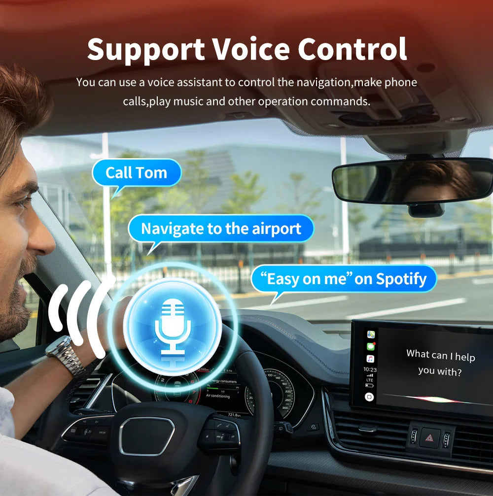 2025 NEW 2 In 1 Wireless Carplay AI Box Android Auto Plug And Play Applicable To Convert Original Car Wired Carplay To Wireless