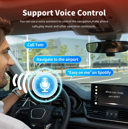 2025 NEW 2 In 1 Wireless Carplay AI Box Android Auto Plug And Play Applicable To Convert Original Car Wired Carplay To Wireless