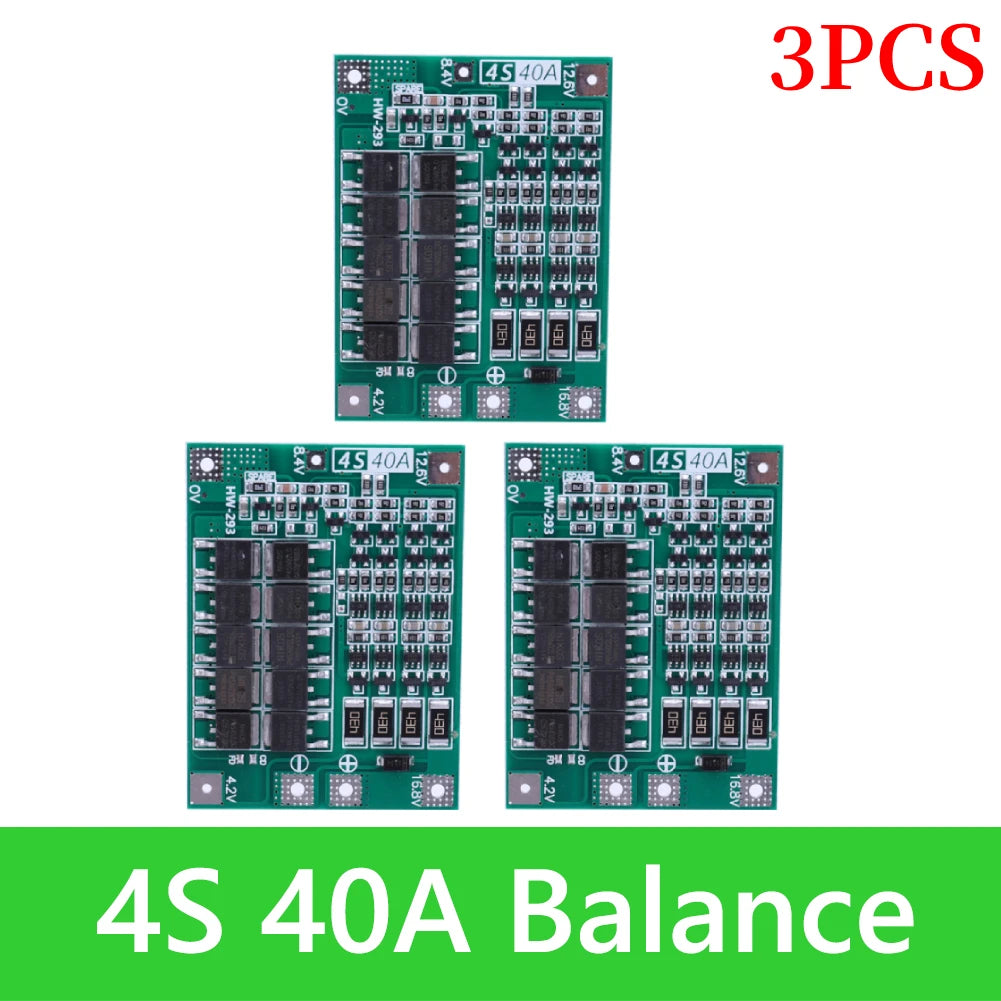 BMS 3S/4S 5A 10A 20A 25A 40A 60A Płytka zabezpieczająca ładowarkę do akumulatorów litowo-jonowych 18650 do wiertarki 12 V z funkcją wzmocnienia/balansu