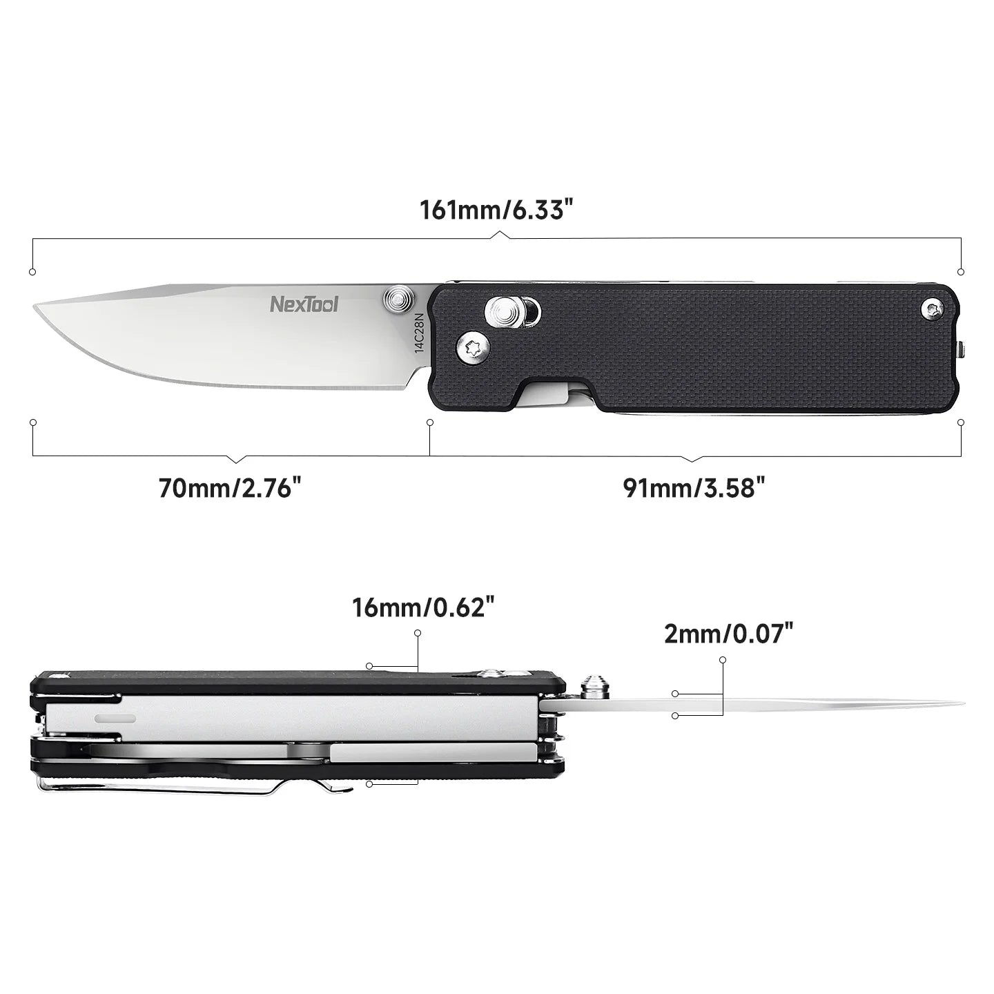 Nextool 11 In 1 Pocket Knife K30 Multi-tool Knight EDC Knife Outdoor Folding Knife Mini Portable Folding Scissor File Hand Tools