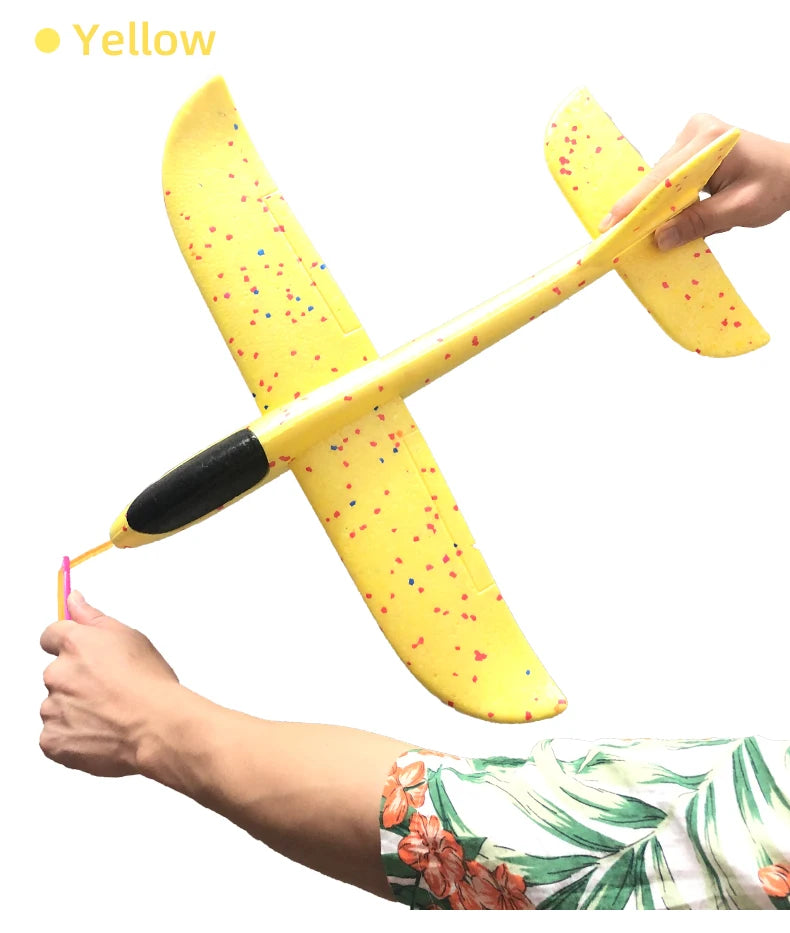 50/33CM Big Foam Plane Glider Hand Throw Airplane Light Inertial Bubble Planes Outdoor Launch Kids Toys for Children Boys Gift
