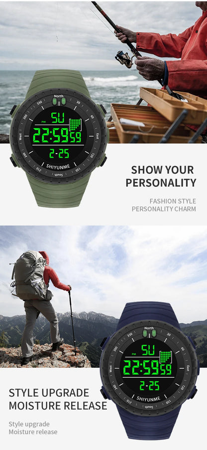Top Men's Sports Watch 50M Waterproof Military Display Clock Man Watches LED Digital Luxury Fashion  Electronic Wristwatch  2111