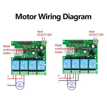 Tuya / Ewelink 4CH WiFi / Zigbee Smart Relay Switch Module 4 Channel AC DC 7-32V 85-250V RF433 Receiver for Alexa Google Home