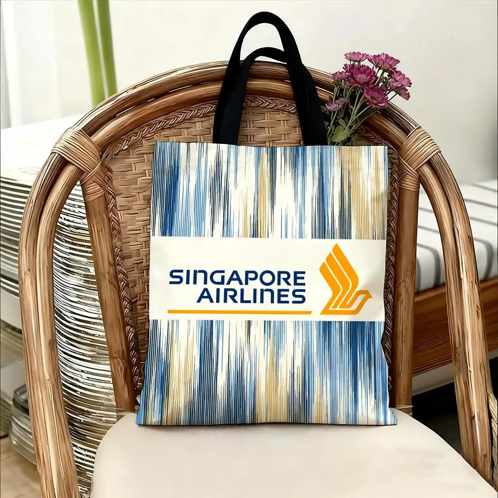Singapore Airlines Storage Bags Handbag Women Casual Underarm Top Handle Bag Lady Shopping Travel Bags