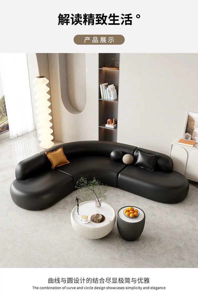 Italian Minimalist Office Sofa Modern High-end Living Room Corner L-shaped Reception Sofa Guest Area Office Furniture FYOS