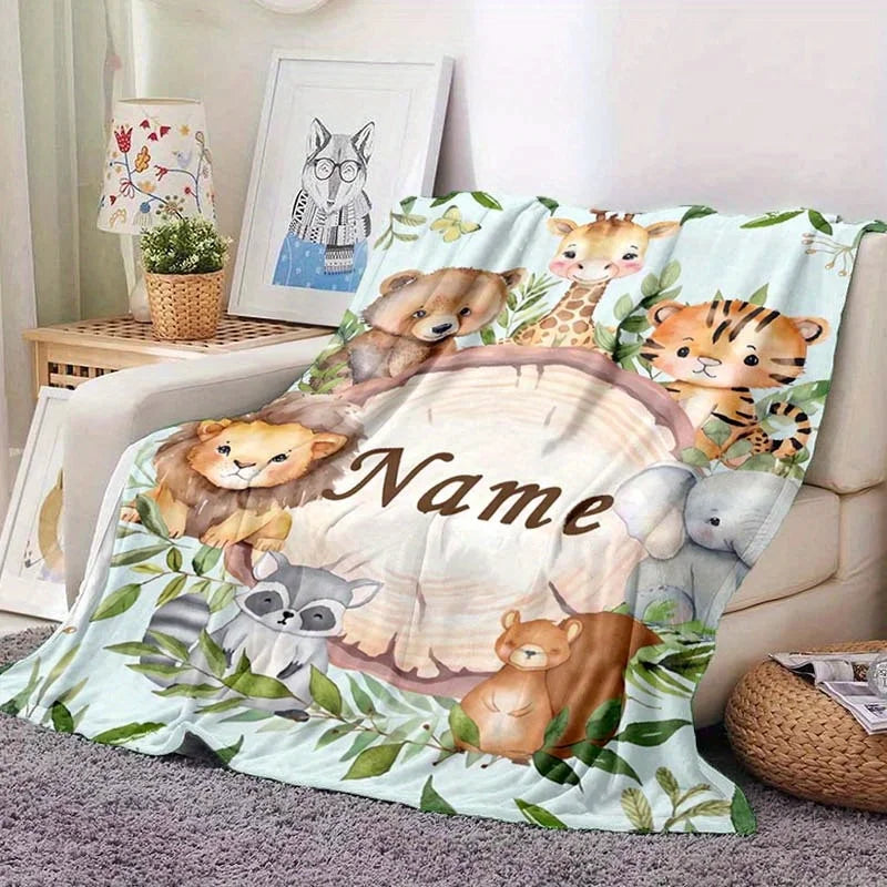 1pc Creative Blanket, Custom Name Blanket, Soft Blanket for Bedroom Sofa, Room Decoration Gift