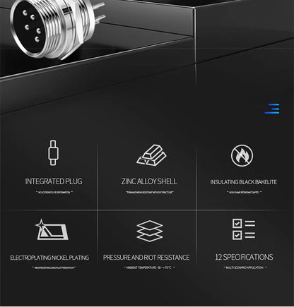 5pcs GX16 2/3/4/5/6/7/8/9/10Pin 16MM Male Female Circular Aviation Connector Plug Socket Screw Panel Mount Connector