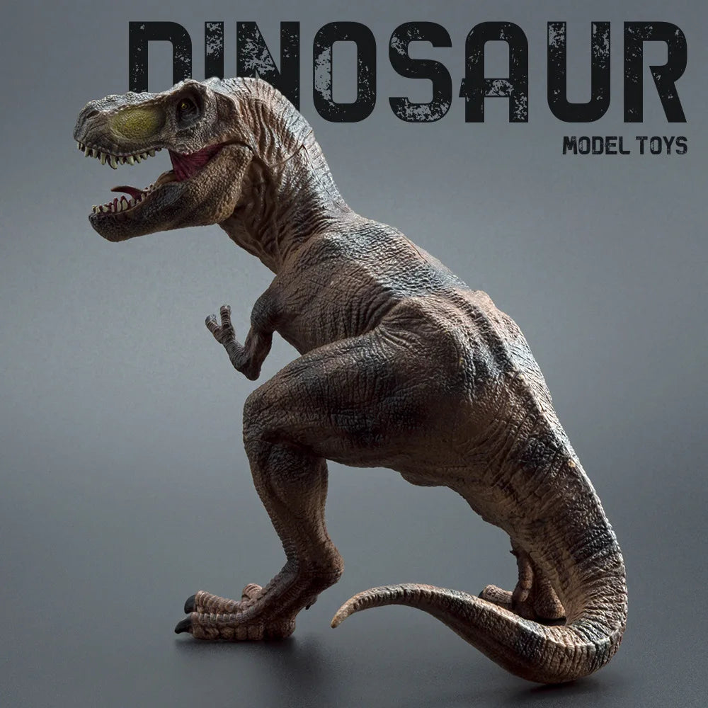 Large-Sized Tyrannosaurus Rex Dinosaur Model Realistic Solid Rubber Hand Puppet Jurassic Figurine - Decorative Gift for Kids And