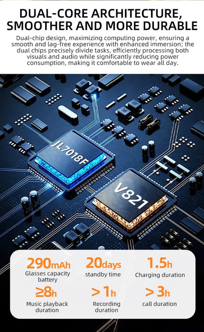 2026 New Smart Glasses Video Recording AI Dialogue Translation 800W HD Camera EIS Anti-Shake Shooting Smart Glasses Men Women