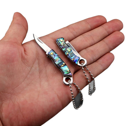 MINI Shell Brass Folding Knife Pocket Keychain Portable Resin Steel Knives Survival EDC Tool Cutter Peeler Hunting Gift