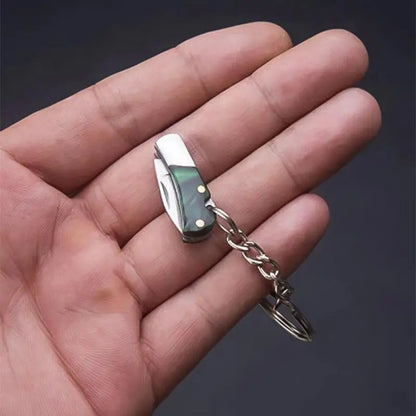 Mini Folding Knife Pendant Keychains Outdoor Hiking Camping Portable Penknife Keyrings Peel Fruit Tools Small Gifts Souvenir