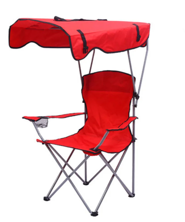Stylish and Practical Beach Chair with Umbrella and Cooler Bag, Suitable for Picnics and Outdoor Activities