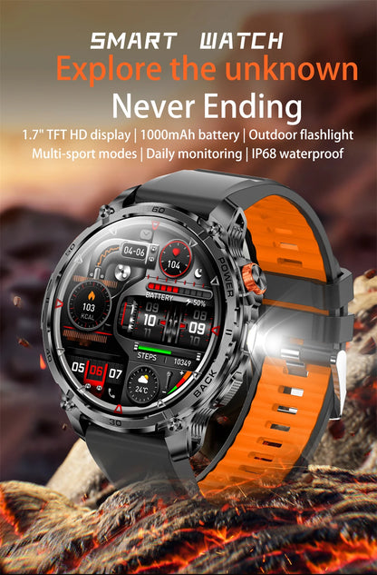 T-Rex 3 Military 1000mAh Super Capacity Battery Men Smart Watch 1.75" HD Screen Call 5ATM Waterproof Sport Smart Watches For Men
