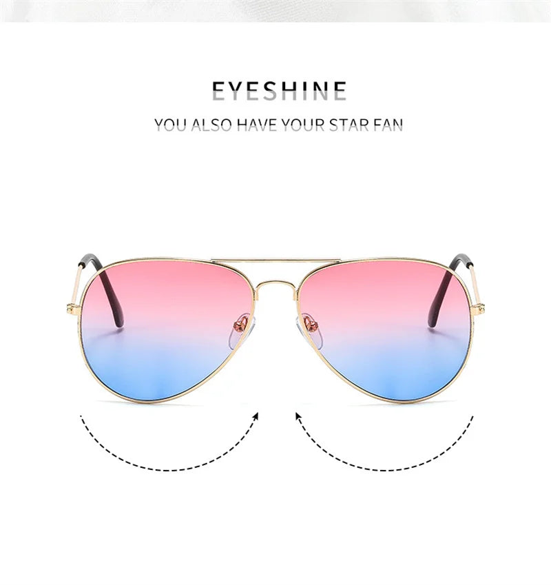 New Double Bridge Sunglasse for Woman Men Alloy Frame 2026 Gradient Lens Sun Glasses Female Oculos Male Outdoor Fashion Eyewear