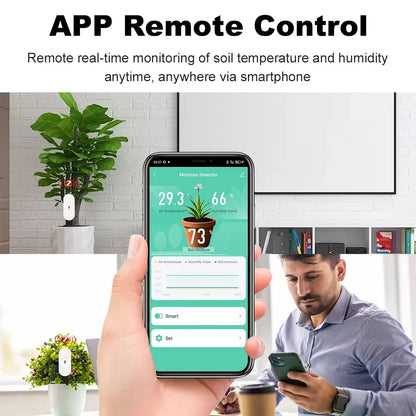 Zigbee Soil Tester Moisture Sensor Meter Tuya Temperature Humidity Moisture Detector For Plants Smart Home Automation Irrigation