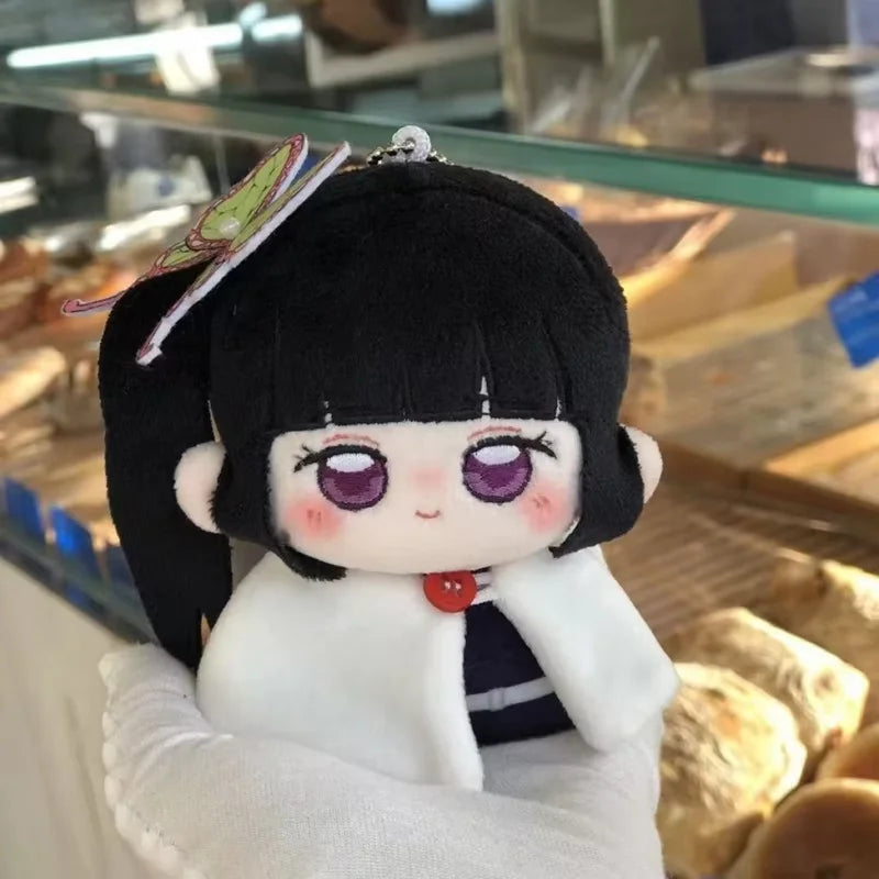 Demon Slayer Figure Anime Plush Doll Fans Gift Q Version Toy Gifts Kamado Nezuko Keyrings Cartoon Character Keychains Bag Charms