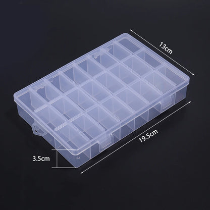 1 Pc Plastic Jewelry Box 5-28 Compartment Slot Organizer Storage Beads Container Adjustable Jewelry Storage Box Rectangle Case