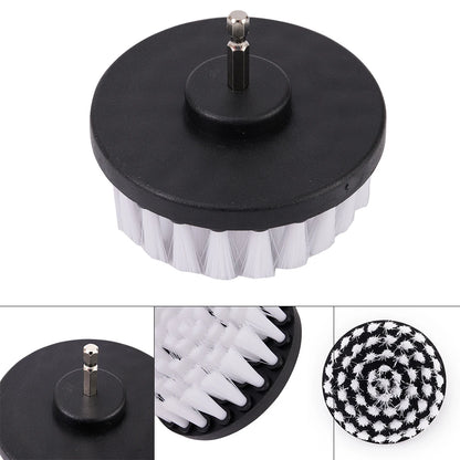1pc Soft Drill Brush Attachment 4inch For Cleaning Carpet & Leather And Upholstery Glass Car Tires Electric Scrubber Drill