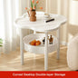 Trendy 40*40CM Side Table Plastic Samll End Table With Storage Easy to Assemble Bedside Table for Living Room