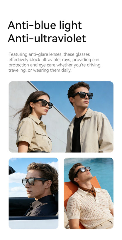 HD Camera Smart Glasses For Women Men Simultaneous Translation Eyewear Flashlight Audio And Video Recording Eyeglasses Music