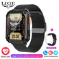 LIGE 2026 Zewnętrzny Smartwatch Męski 2.01" Ekran IP68 Wodoodporne Zegarki Wytrzymały Wojskowy Bluetooth Połączenia Smartwatch dla Androida i iOS