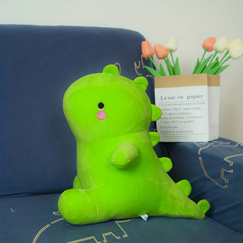 Color dinosaur plush toy,Squishy Dinosaur Doll Plush Toy, Sitting Soft Dino Plushie Colorful Little Cartoon Kawaii Animal Peluch