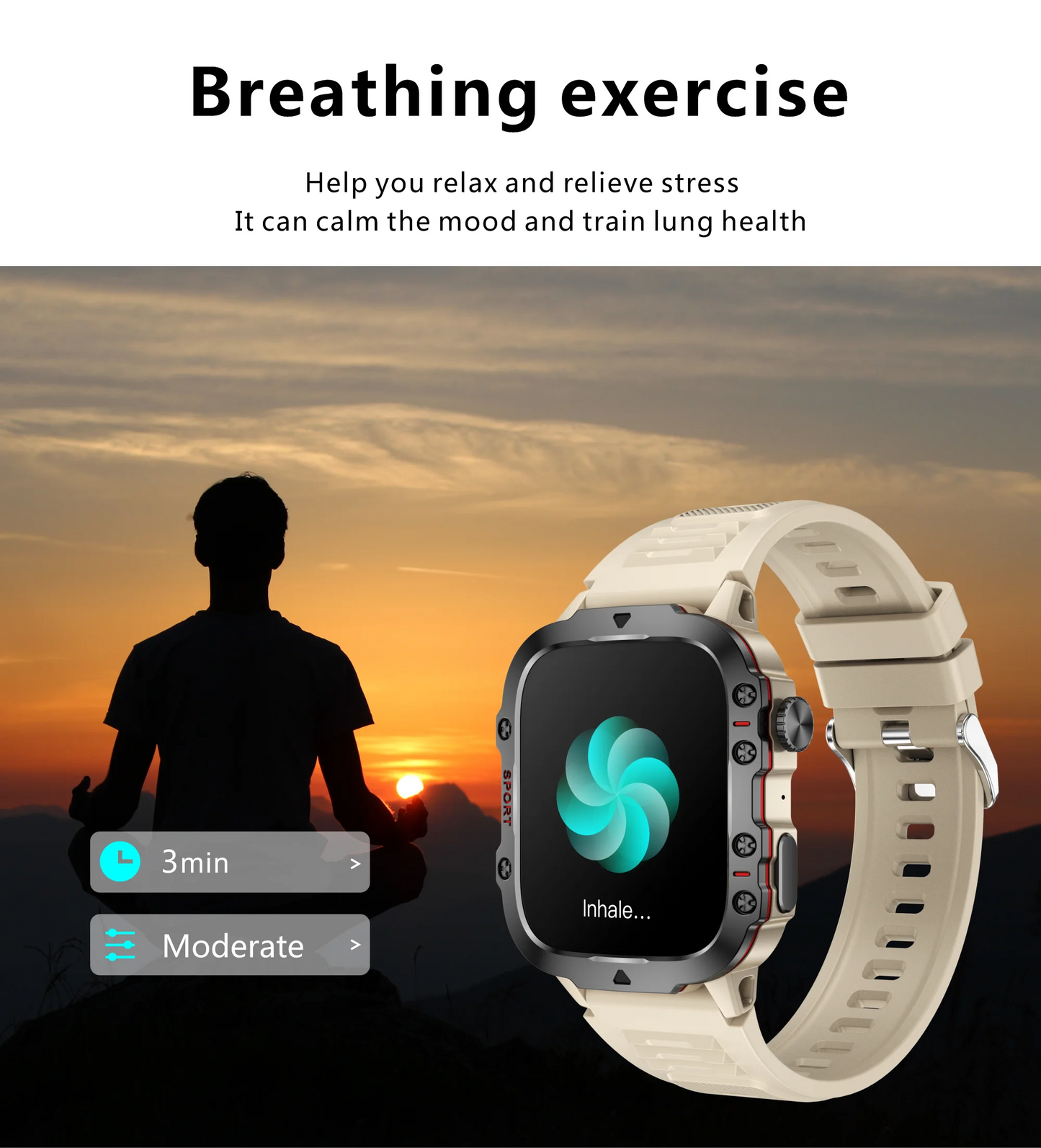LIGE 2025 dla Xiaomi Wojskowy Smartwatch Męski IP68 5ATM Zewnętrzny Sportowy Monitor Fitness i Zdrowia 1.81 Cala Rozmowy BT Smartwatch