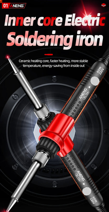 Digital Display Electric Soldering Iron ANENG SL105 Adjustable Temperature EU/220V US/110V Portable Kit Weld Solder Repair Tools