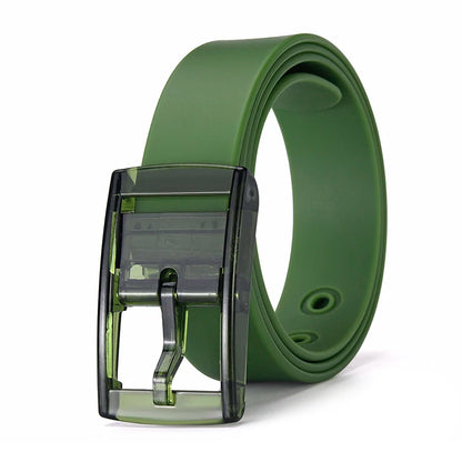 High-quality Color Candy Color Silicone Belt Fashionable And Trendy Universal Belt For Men And Women With Jeans Belt Accessories