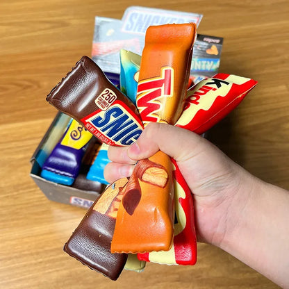 1PCS Simulation Chocolate Butter Sticks Squishy Toys Slow Rebound Squeeze Toys Stress Relief Sensory Toys Party Favors No Box