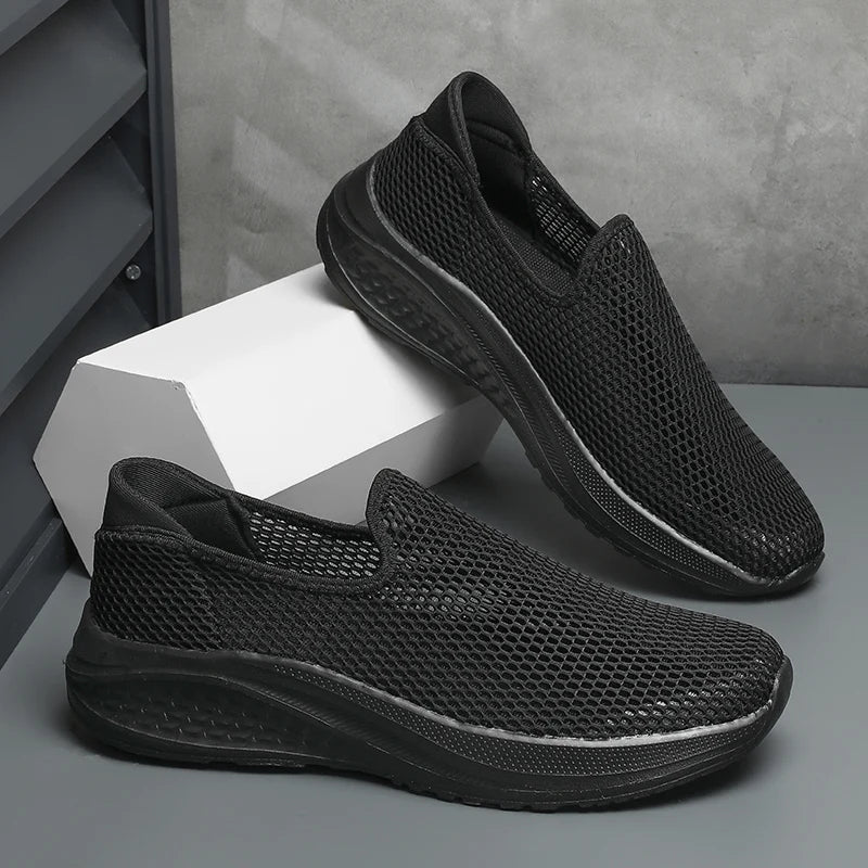 Outdoor Mesh Men Loafers Summer Man Casual Shoes Platform Walking Sneakers Comfortable Breathable Running Jogging Sport Shoes