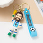 1pc 2026 Football Player Figure Keychain Soccer Cartoon Doll Car Key Ring Backbag Pendant Souvenir Gifts for Fans Friends