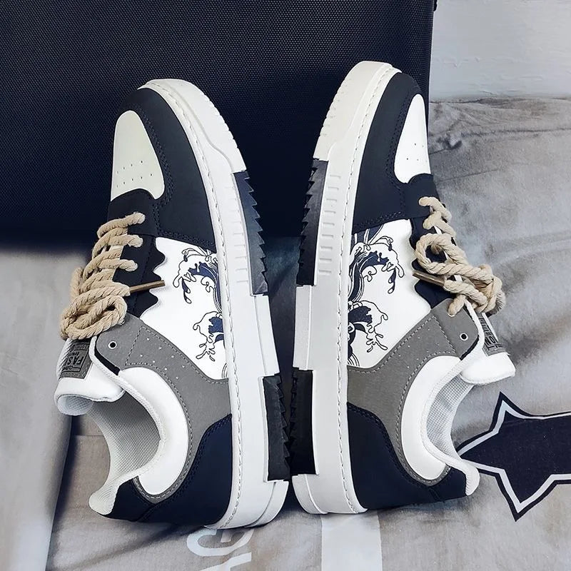 Fashionable Multifunctional Anti Slip and Wear-Resistant Casual Skateboarding Shoes Designed Specifically for Men, Men's Lightwe