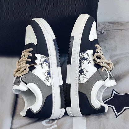 Fashionable Multifunctional Anti Slip and Wear-Resistant Casual Skateboarding Shoes Designed Specifically for Men, Men's Lightwe