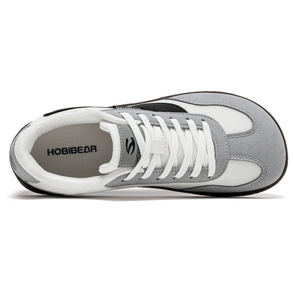 HOBIBEAR Wide Barefoot Shoes Womens Mens Zero Drop Minimalist Sneakers Artificial Leather Mesh Retro Walking Shoes